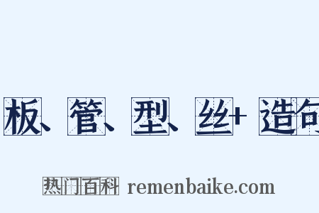 板、管、型、丝+造句是什么意思的图片